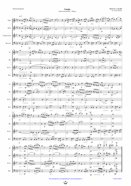 Four Seasons - Winter (Largo) (arr. Josef STASTNY)