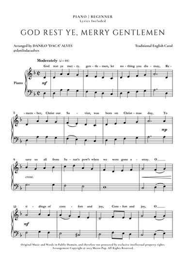 God Rest Ye Merry Gentlemen (arr. Danilo "Daca" Alves)