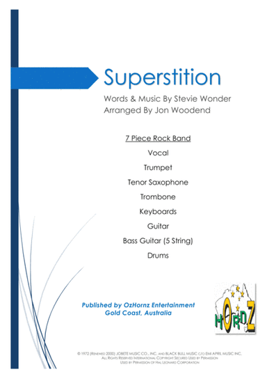 Superstition (arr. Jon Woodend)