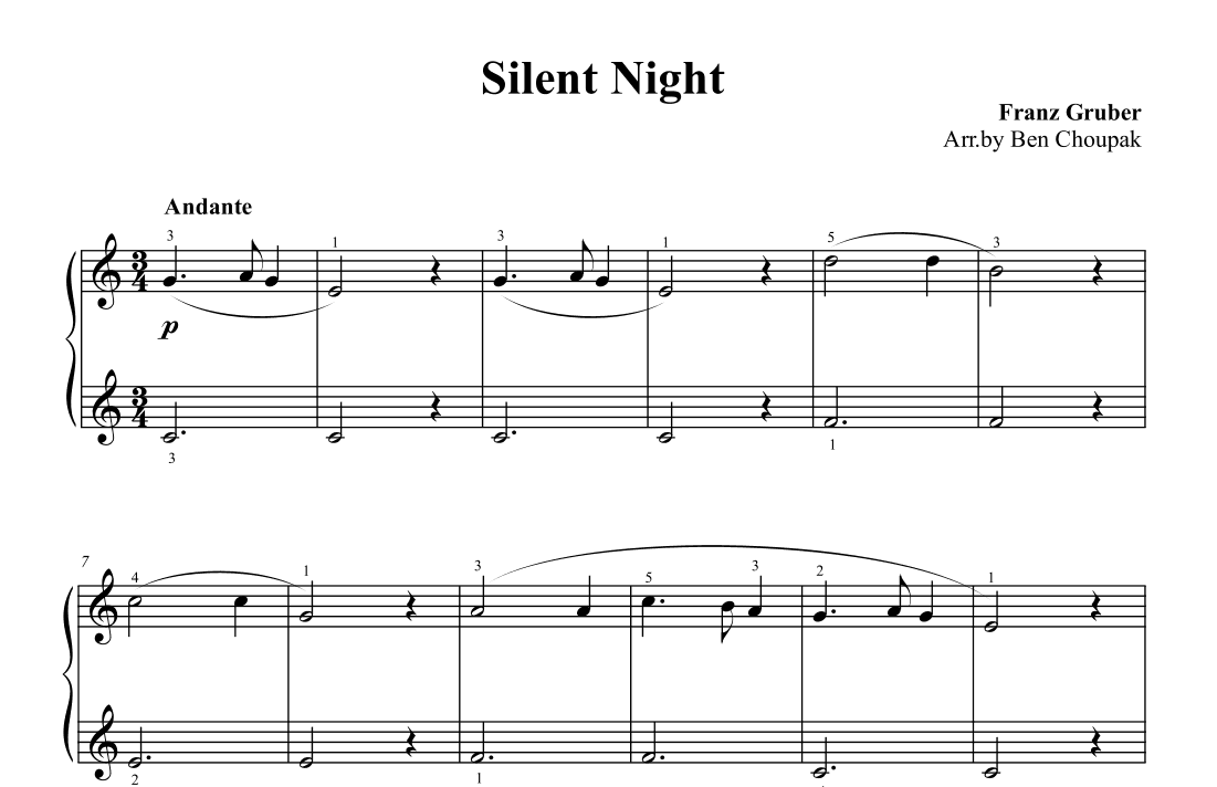 Christmas Silent Night (arr. Ben Choupak)