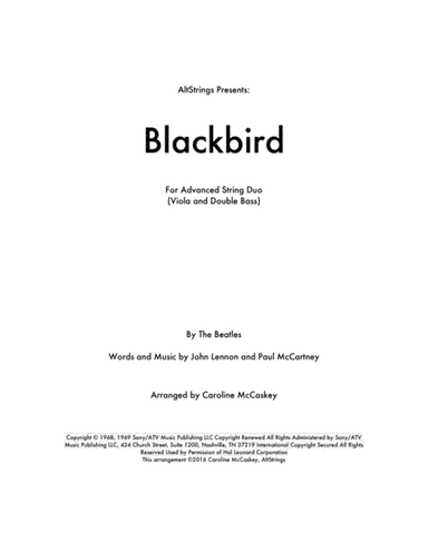 Blackbird (arr. Caroline McCaskey)
