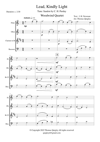 Lead, Kindly Light (arr. Thomas Quigley)