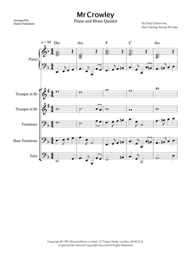 Mr. Crowley (arr. Daniel Nakamura)