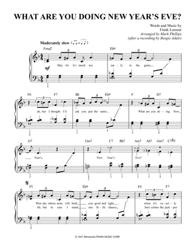 What Are You Doing New Year's Eve? (arr. Mark Phillips)