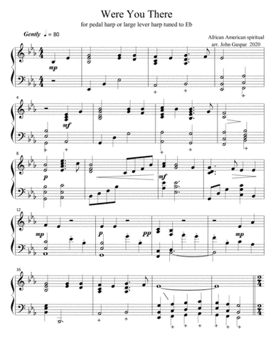 Were You There for harp solo (arr. John Gaspar)