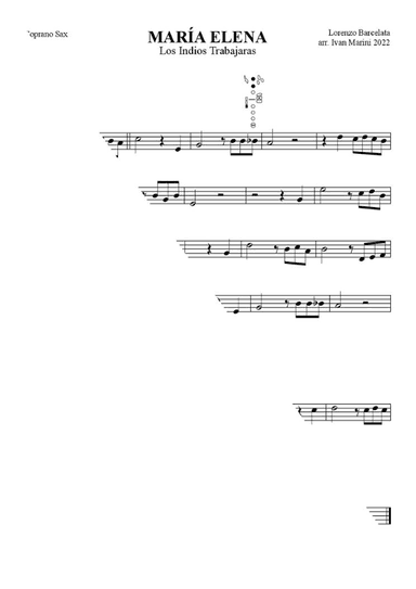 Maria Elena (arr. Ivan Marini)