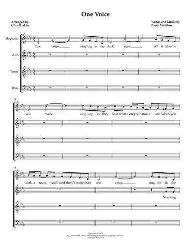 One Voice (arr. Gina Raakin)