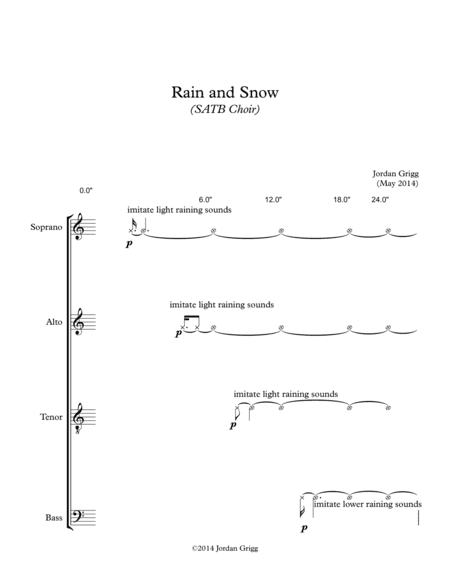 Rain and Snow (SATB Choir)