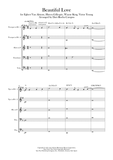 Beautiful Love (arr. Davi Rocha Campos)