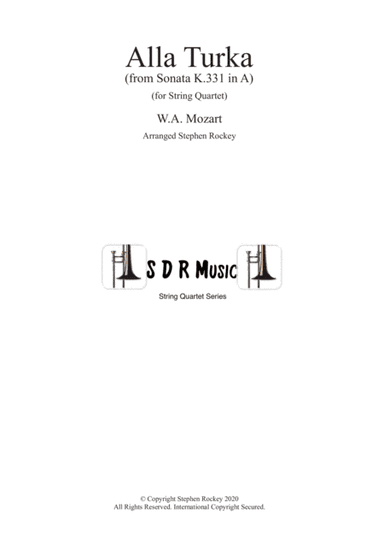 Alla Turka (Turkish March) for String Quartet (arr. Stephen Rockey)