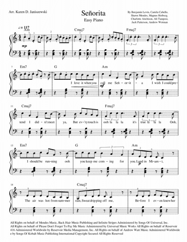 Senorita (arr. Karen D. Janiszewski)