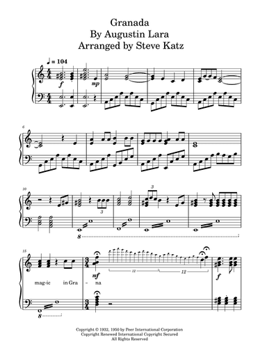Granada (arr. Steve Katz)
