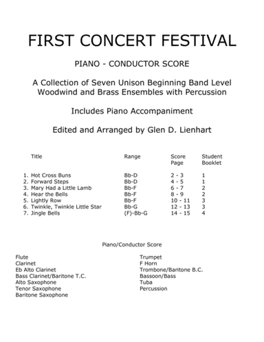 First Concert Festival (arr. Glen D. Lienhart)