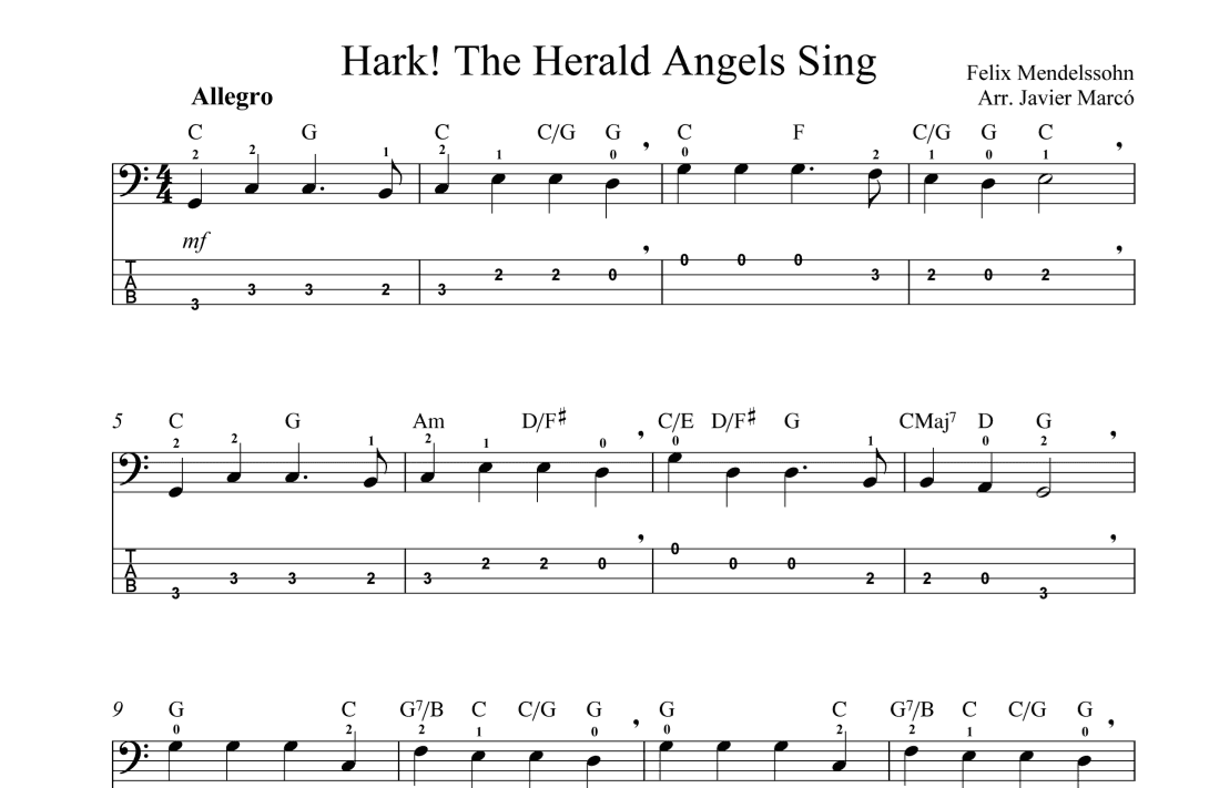 Christmas Carols for Bass: Hark! The Herald Sing (arr. Javier Marcó)