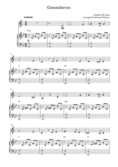 Greensleeves (arr. Kaiserin Rebecca)