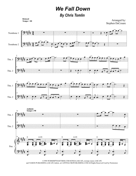 We Fall Down (arr. Stephen DeCesare)