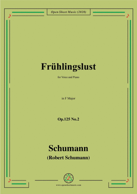 Schumann-Frühlingslust Op.125 No.2,in F Major (arr. MSM)