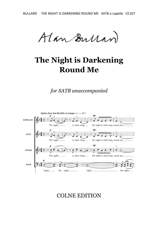 The Night is Darkening Round Me (SATB unaccompanied)