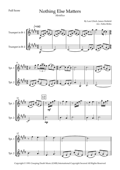 Nothing Else Matters (arr. Fabio Britto)