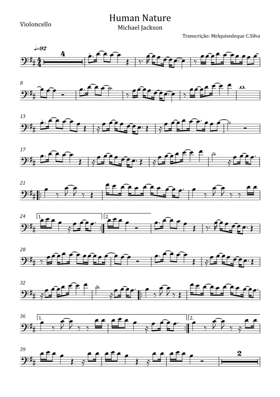Human Nature (arr. Melquisedeque C.Silva)