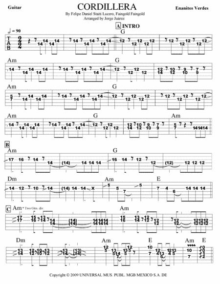 Cordillera (arr. Jorge Juárez)