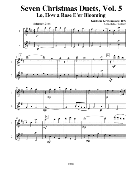 Seven Christmas Duets, Vol. 5 (arr. Kenneth D. Friedrich)