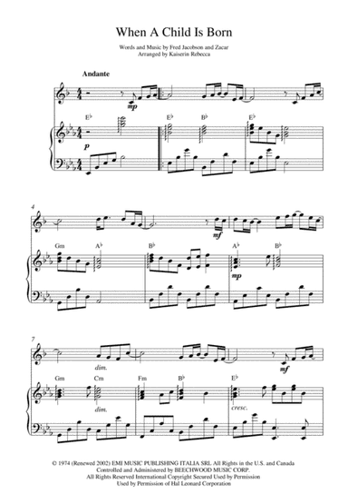 When A Child Is Born (arr. Kaiserin Rebecca)