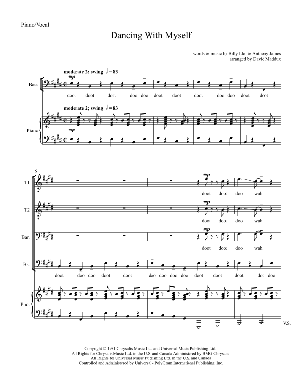 Dancing With Myself (arr. David Maddux)