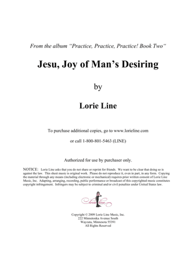 Jesu, Joy Of Man's Desiring (arr. Lorie Line)