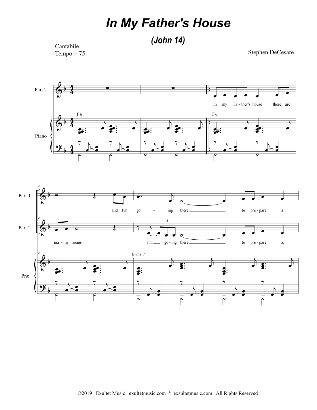 In My Father's House (John 14) (2-part choir)