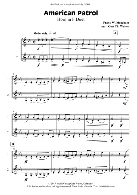 American Patrol (arr. Gert Th. Walter)