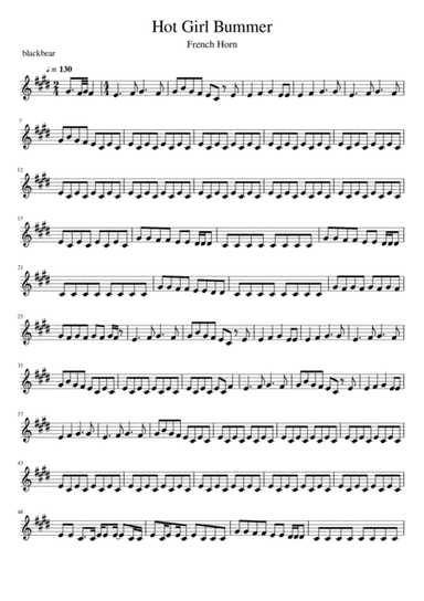 Hot Girl Bummer (arr. Sean M.)