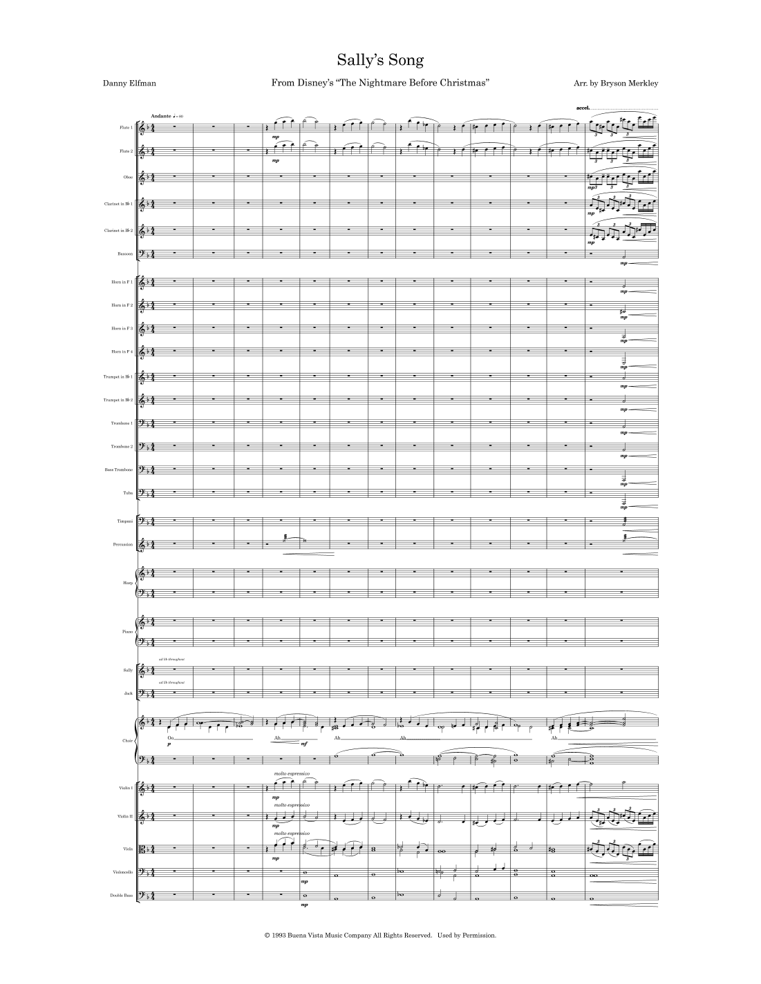 Sally's Song (arr. Bryson Merkley)
