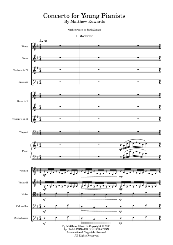 Concerto For Young Pianists (arr. Faith Zuniga)