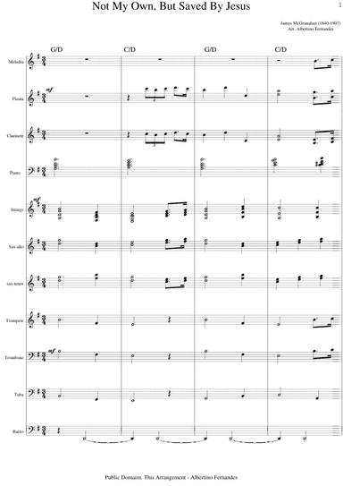 Not My Own, But Saved By Jesus - Score Only (arr. Albertino Fernandes)