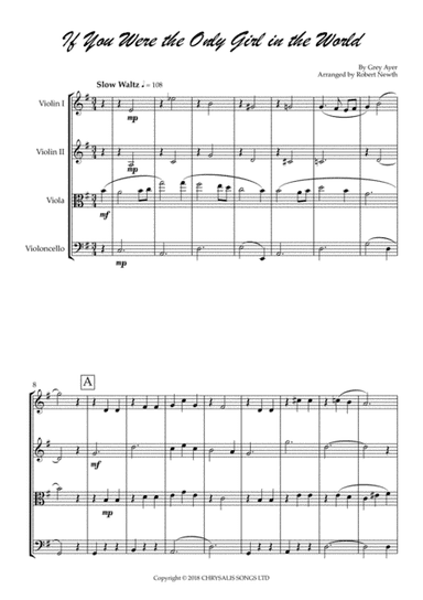 If You Were The Only Girl In The World (arr. Robert Newth)