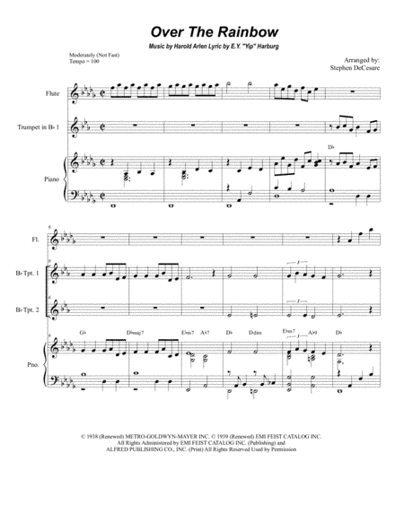 Over The Rainbow (from The Wizard Of Oz) (arr. Stephen DeCesare)