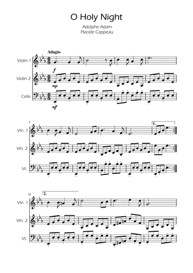 O Holy Night - String Trio (arr. Ygor Nunes)