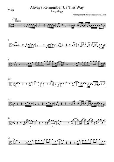 Always Remember Us This Way (arr. Melquisedeque C.Silva)