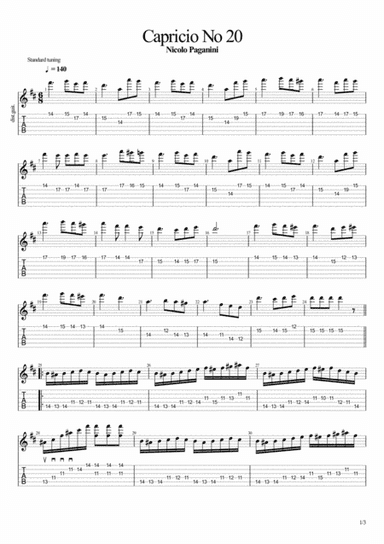 Capricio No 20 (arr. John Hurford)