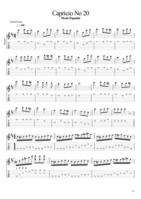 Capricio No 20 (arr. John Hurford)
