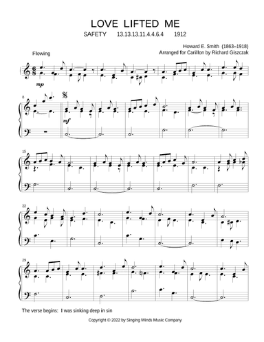 Love Lifted Me (SAFETY) (arr. Richard Giszczak)