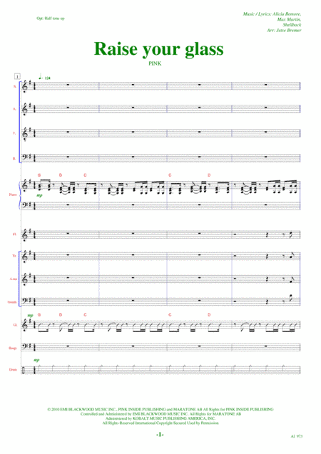 Raise Your Glass (arr. Jetse Bremer)