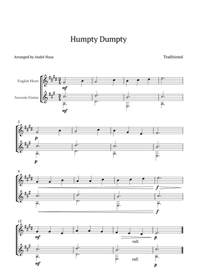 Humpty Dumpty (arr. André Nusa)