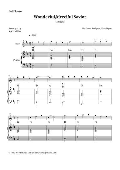 Wonderful, Merciful Savior (arr. Márcio Silva)