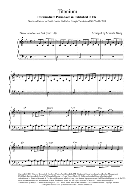 Titanium (arr. Miranda Wong)