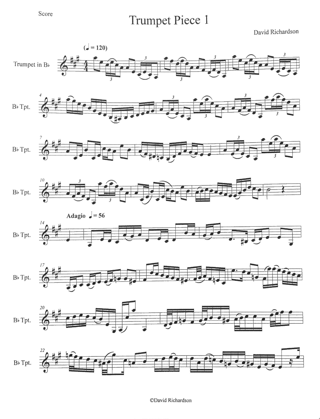 Trumpet Etude 1