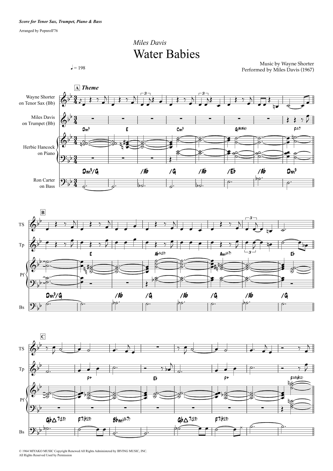 Water Babies (arr. Popnroll 1976)