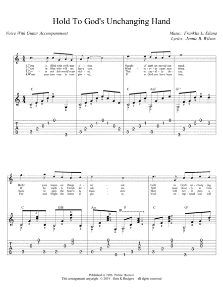 Hold On To God's Unchanging Hand (arr. Dale K. Rodgers)