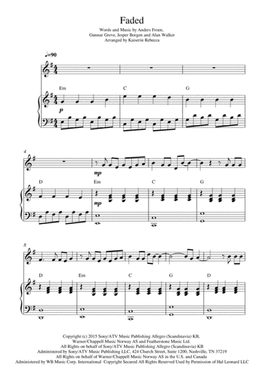 Faded (arr. Kaiserin Rebecca)